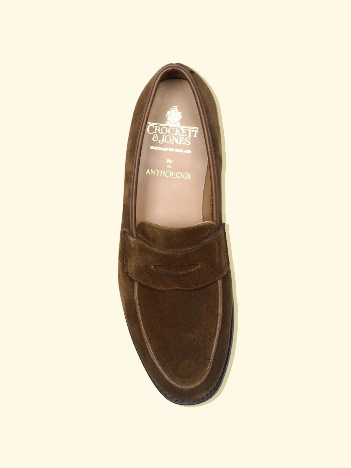Fashion The Anthology Bodley Penny Loafers by Crockett & Jones for - Snuff Suede