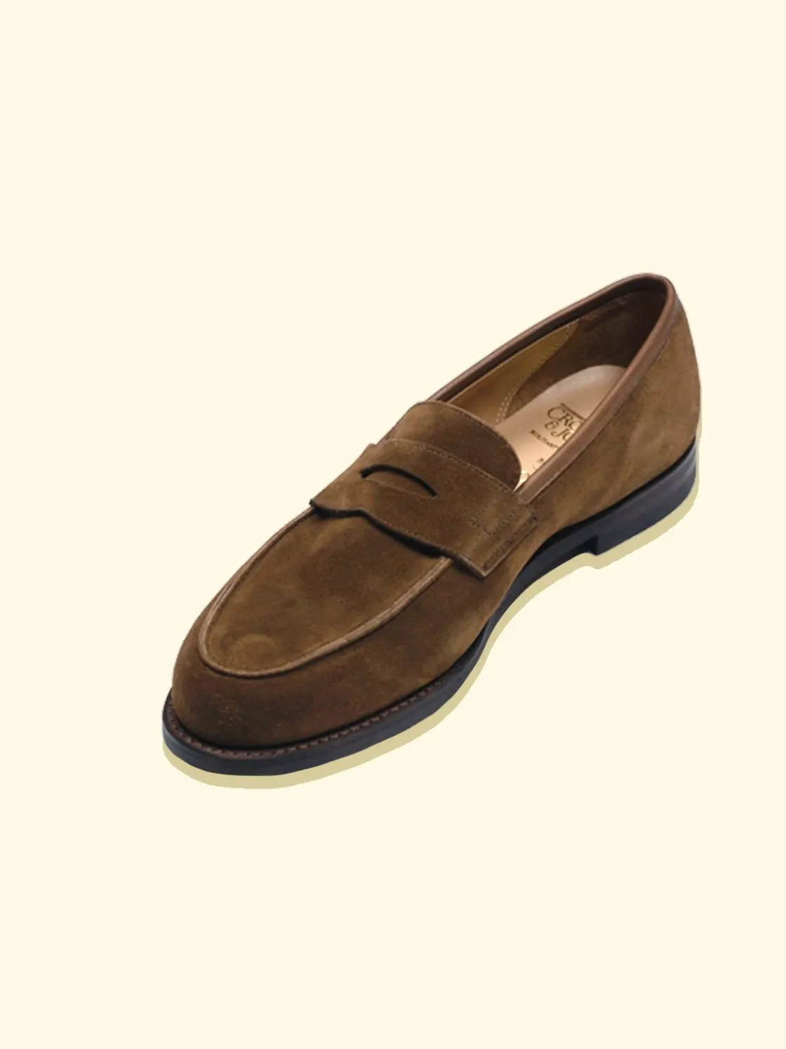 Fashion The Anthology Bodley Penny Loafers by Crockett & Jones for - Snuff Suede