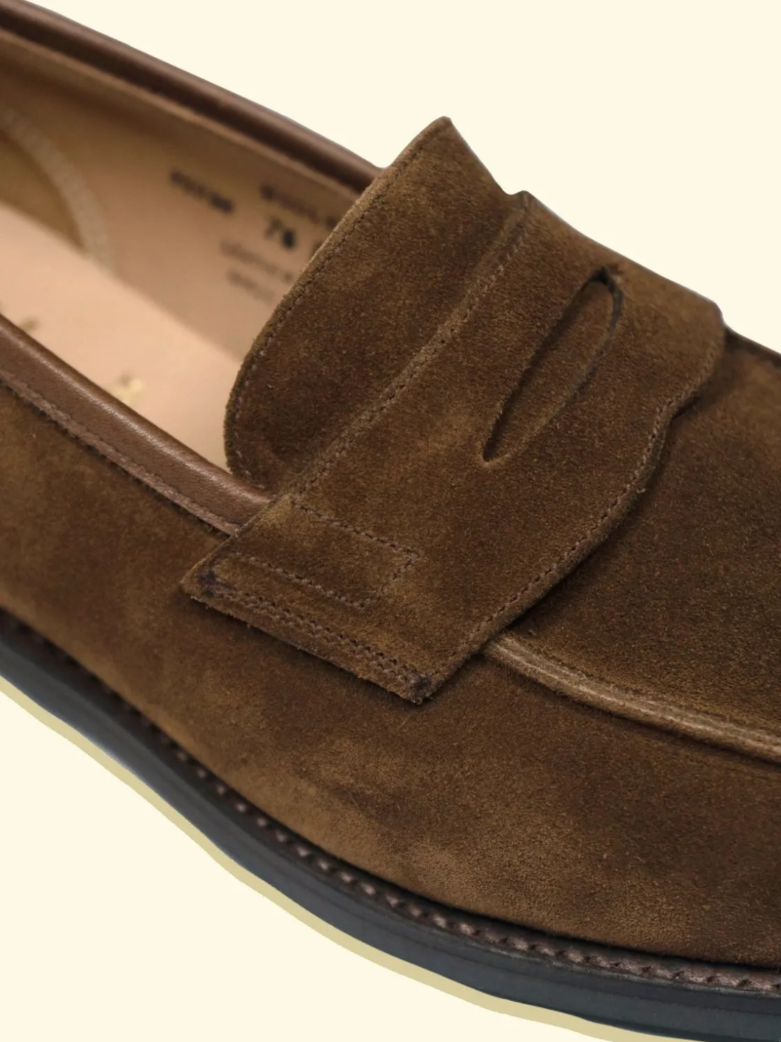 Fashion The Anthology Bodley Penny Loafers by Crockett & Jones for - Snuff Suede