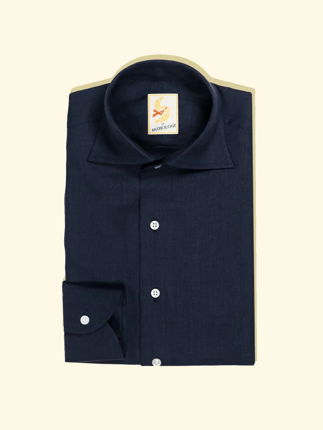 Discount The Anthology Deep Blue Linen Shirt