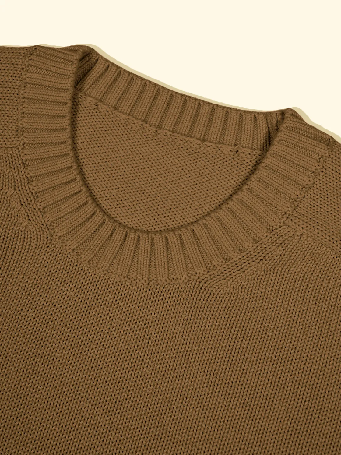 Outlet The Anthology Knitted Sweater - Dark Camel