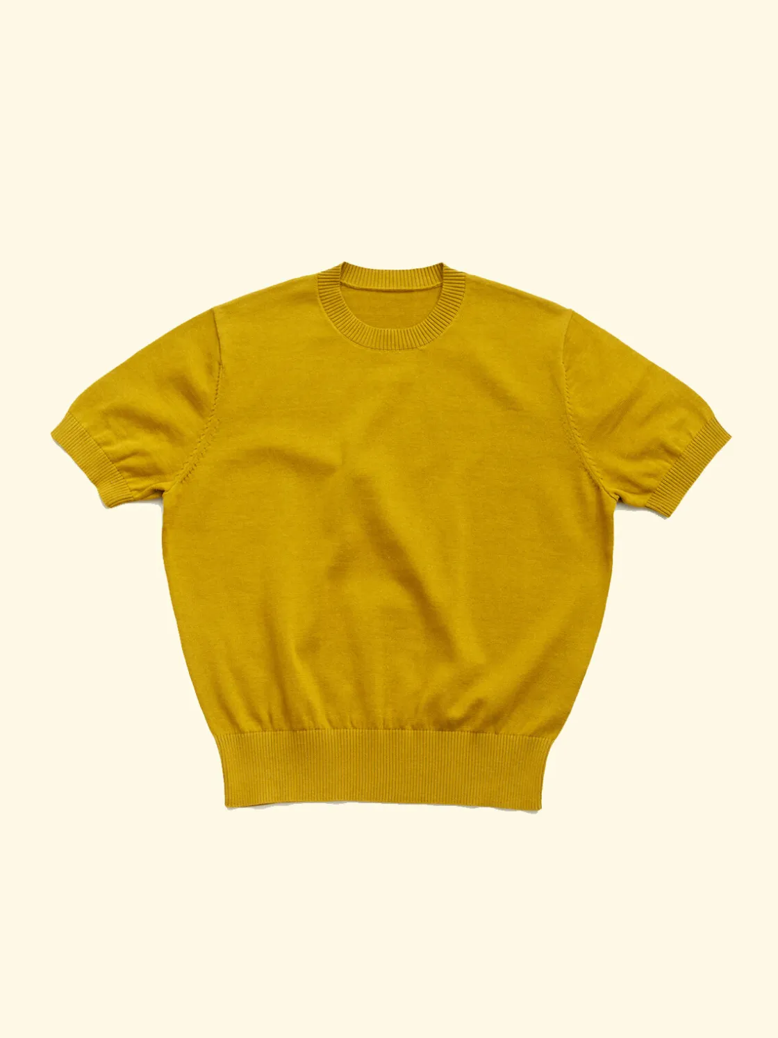Outlet The Anthology Knitted T-Shirt - Mustard