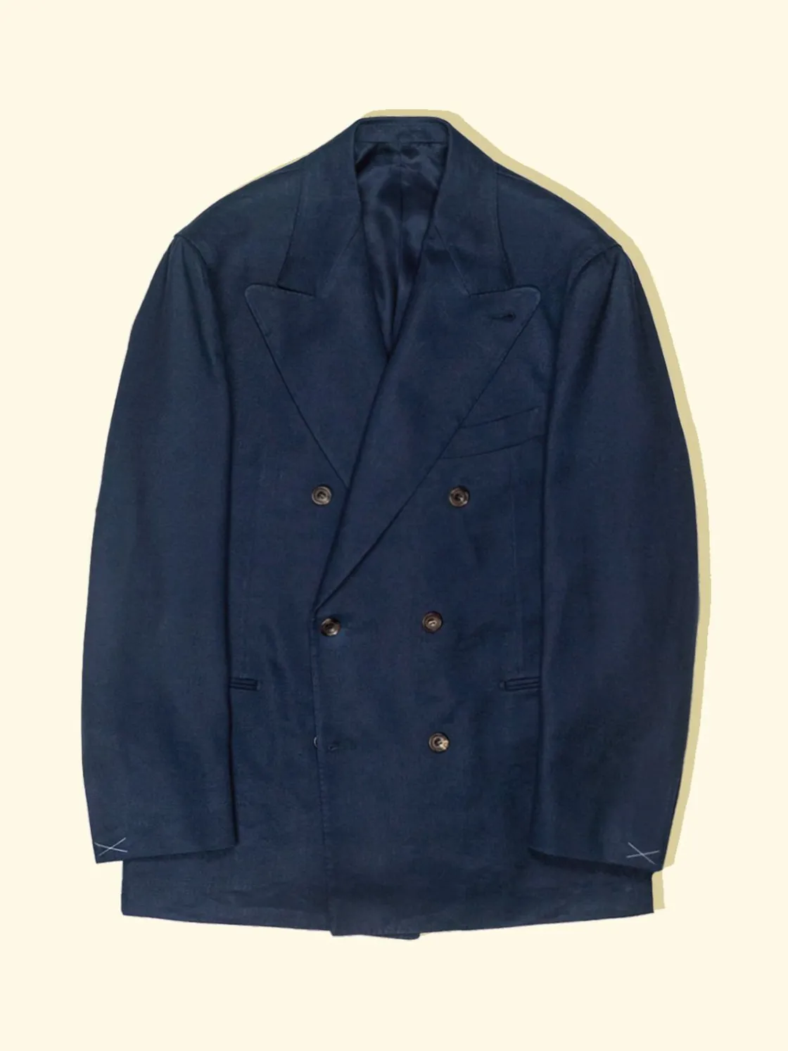 Clearance The Anthology Linen/Cotton Twill Sport Jacket - French Navy