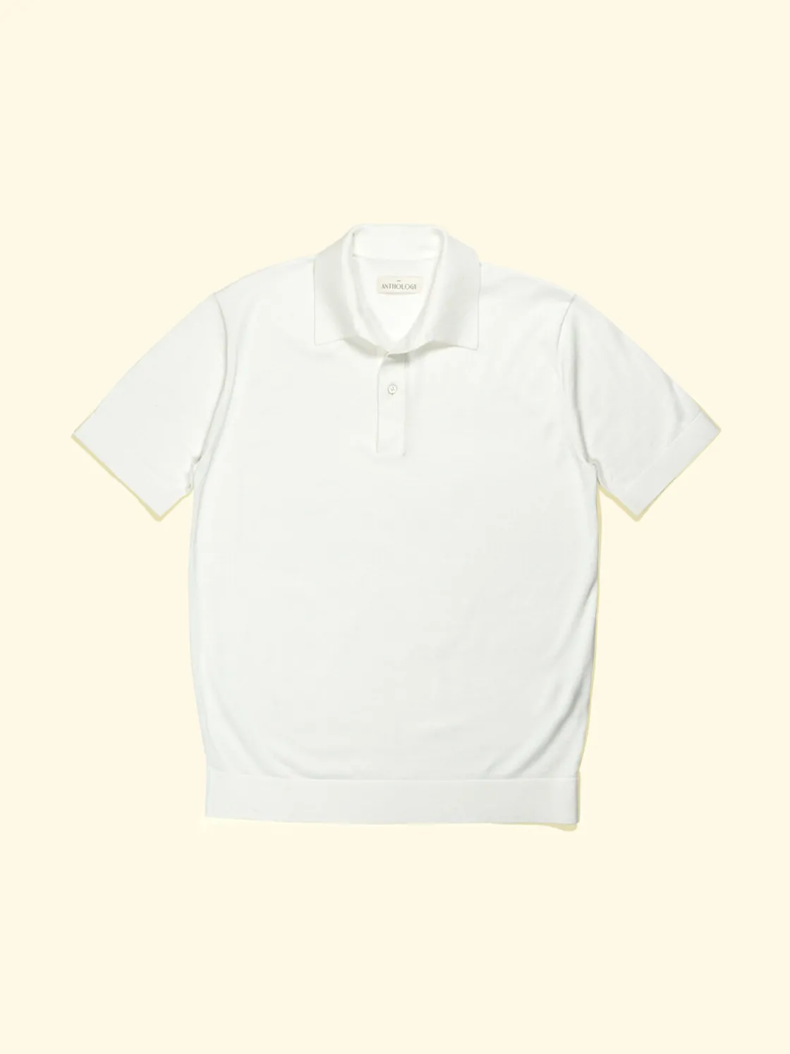 Shop The Anthology Superfine Knitted Short Sleeve Polo - Tennis White