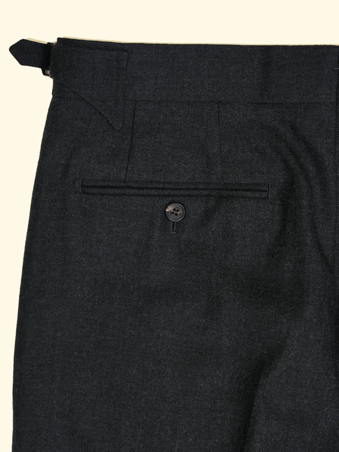 Fashion The Anthology Wool Pleated Trousers - Charcoal